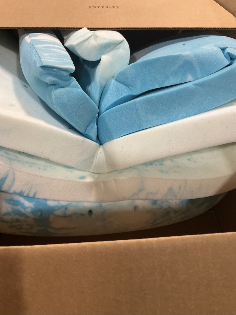 Condition photo showing Good Condition for novilla mattress topper full size - 2 inch cooling memory foam mattress topper, slow-rebound pressure relief, soft comfort blue full 2 inch