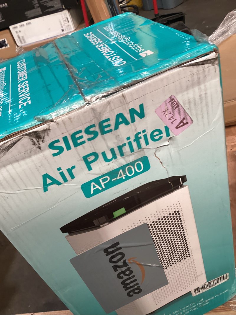 Condition photo showing As Is for air purifiers for home large rooms up to 3500 ft², h13 true hepa 0.1 micron 99.97% filtration with carbon filter, 235 cfm cadr, for pollen, pet odor, smoke, vocs, 30db sleep mode, pm2.5 display