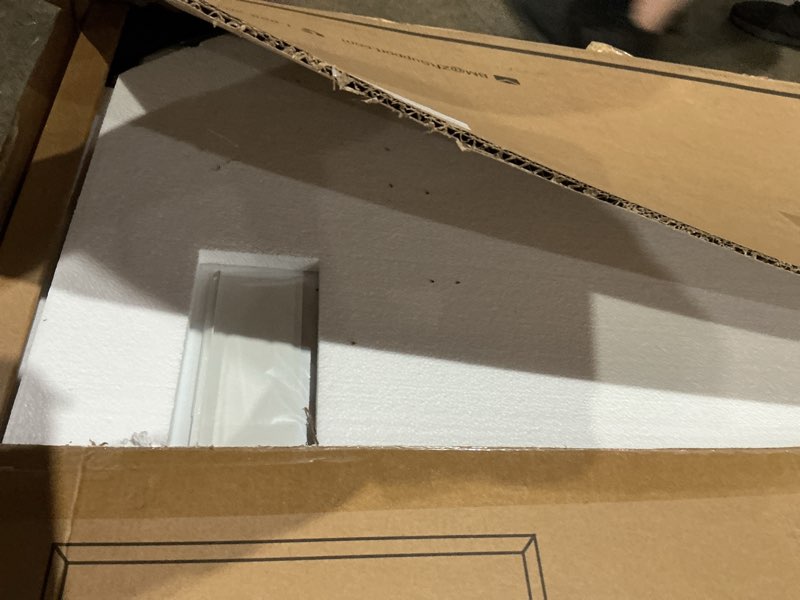 Condition photo showing As Is for tokeshimi 40x30 frameless mirror bathroom rectangle, bathroom vanity mirror beveled with 1" beveled edge, shatterproof farmhouse mirrored wall mounted for living room, entryway, restroom 30"l x 40"w rectangle-shaped