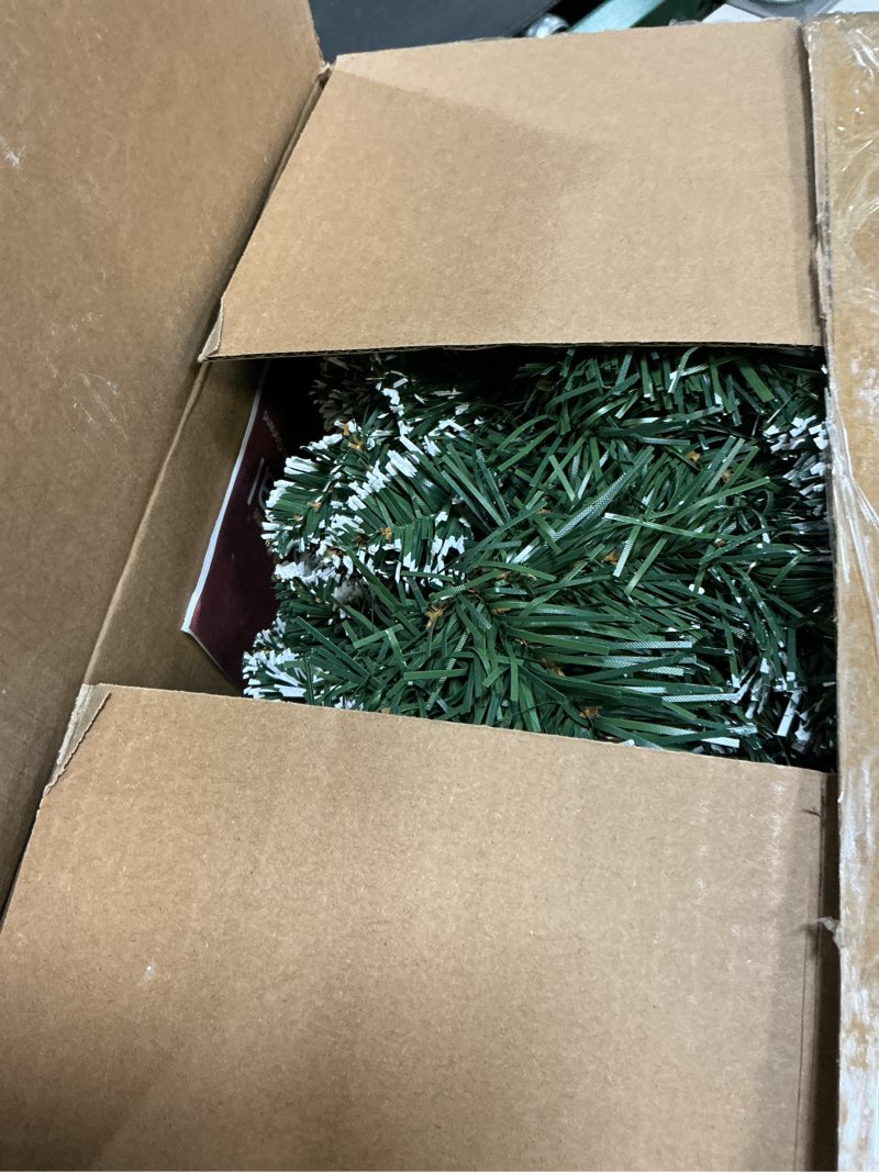 Condition photo showing Good Condition for WBHome 2 PCS Pre-lit 9 Feet/106 Inch Christmas Garland with 50 LED Lights Holiday Decorations, Battery Operated (Batteries NOT Included) White Snow 2 X 9 FT