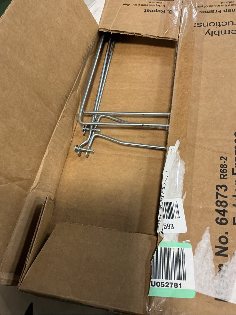 Condition photo showing New/Like New for Smead Steel Hanging File Folder Frames, 2 Count, Gray, Adjustable Depth 23" to 27", Legal Size (64873)