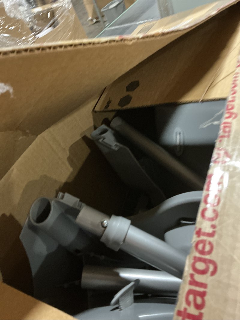 Condition photo showing Good Condition for Cosco Kids Canteen High Chair Lightweight Portable Baby Feeding Chair with Adjustable Tray, Easy to Clean, Kitchen or Dining Use, Toddlers Up to 33 lbs, Mono Grey