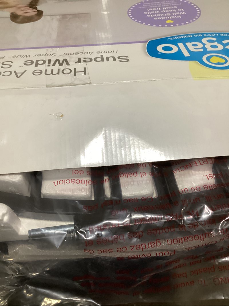 regalo home accents super wide safety gate 58-in x 30-in pressure mounted bronze metal