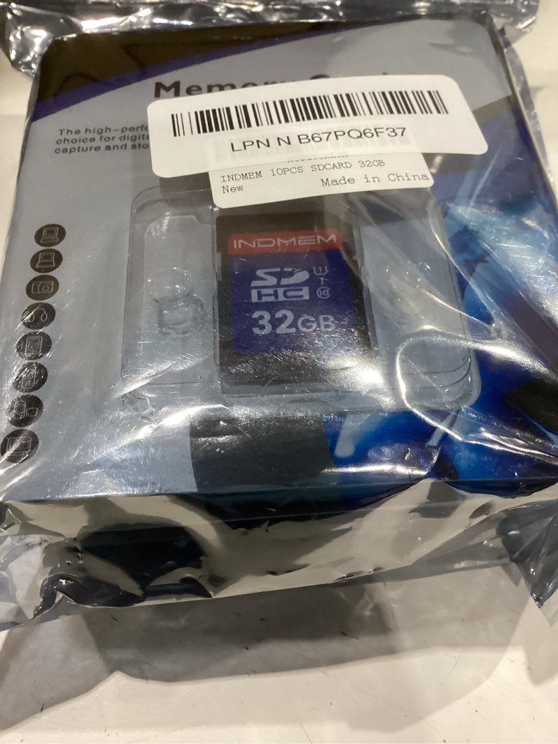 Condition photo showing New/Like New for INDMEM SD Card 32GB, 10-Pack UHS-I Class 10 MLC Flash Memory Card, High-Speed Secure Digital Cards for Cameras, DSLR, Action Cams - Reliable Storage 32GB(10pcs?