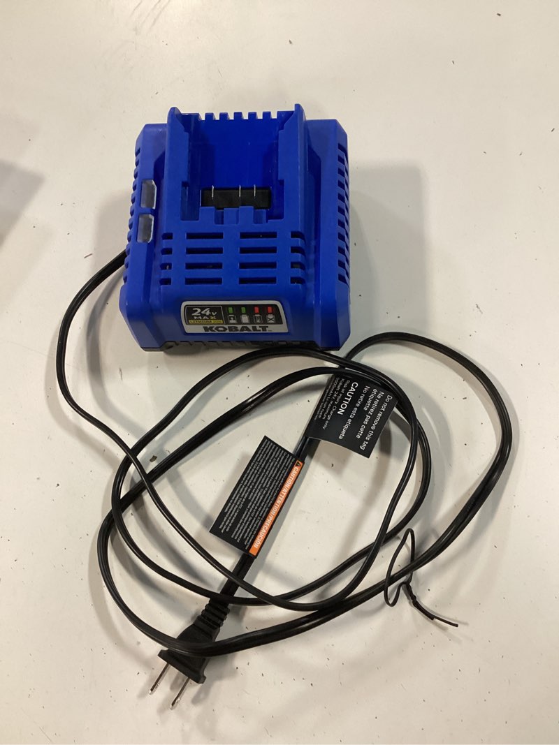 Condition photo showing As Is for kobalt krc 2445-03 24-volt lithium ion battery charger for cordless tools
