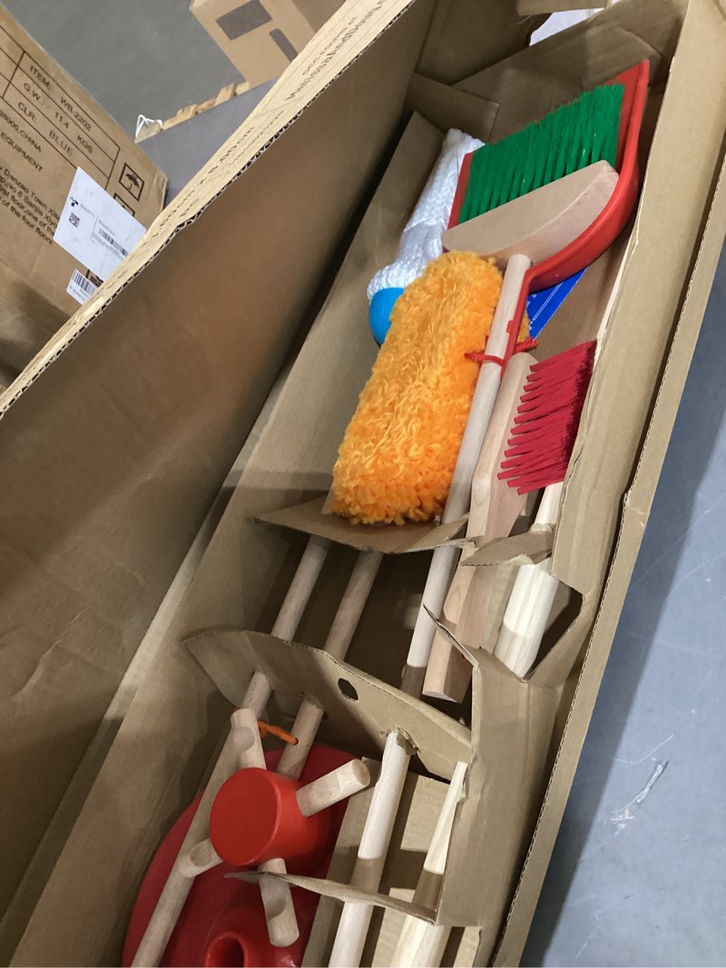 Condition photo showing Good Condition for melissa & doug dust sweep mop, 6-pc. toddler cleaning set with kids broom & accessories, preschool learning activities & kids toys for girls & boys 3+