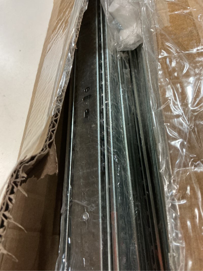 Condition photo showing Good Condition for 20 inch drawer slides 10 pairs (20pcs) side mount rails - heavy duty full extension ball bearing – drawer slide glides for cabinet kitchen, dresser runners - draw slides sliders 100lb capacity silver 20 inch 10
