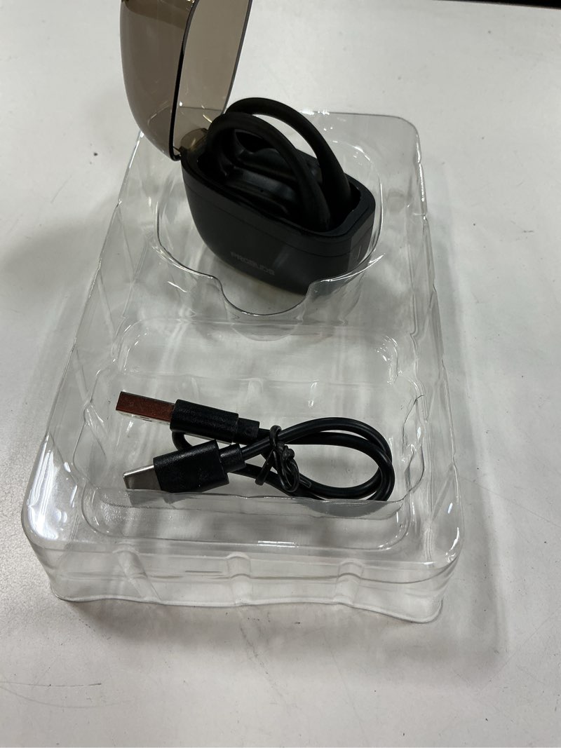 Condition photo showing As Is for tzumi probuds open ear earbuds, in-ear headphone type, with charging case, black, 6 count