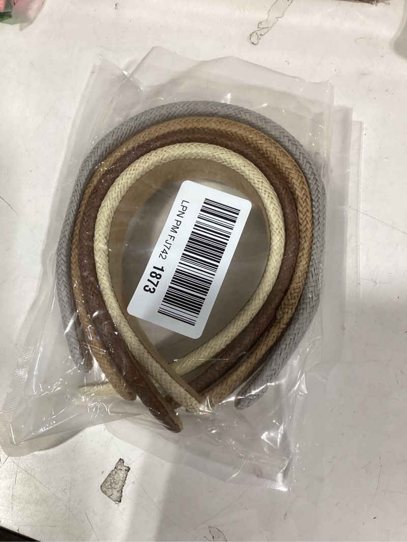 Condition photo showing Good Condition for Springtime 4PCS Straw Headbands for Women Girls Boho Woven Padded Hairbands Wide Raffia Braided Head Band Non Slip Hair Hoops Hair Accessories Model D