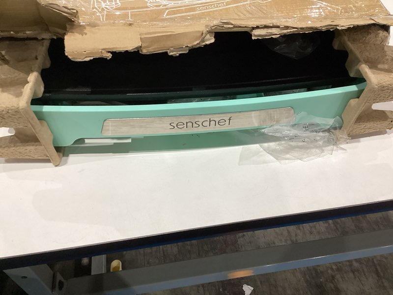 Condition photo showing Good Condition for cleansnap everyday electric griddle,the ultimate gift for family feasts - 20” nonstick grill with foldable anti-mess shield, rapid 1700w heat & ppg ceramic coating, dishwasher safe, saga blue 20 x 12" saga blue