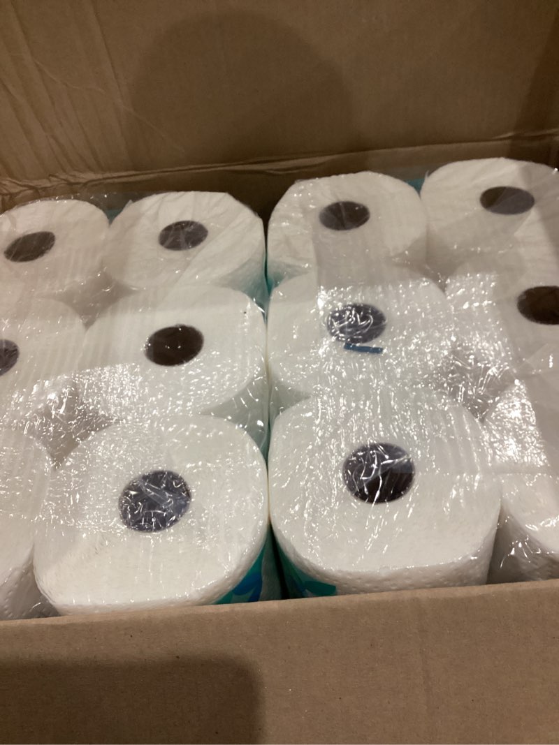 Condition photo showing Good Condition for Amazon Brand - Presto! Ultra-Strong Premium Paper Towels, 158 Sheet Huge Roll - Flex-a-Size, 12 Rolls (2 Packs of 6), Equivalent to 38 Regular Rolls, White Huge 12 Rolls (158 Sheets each)