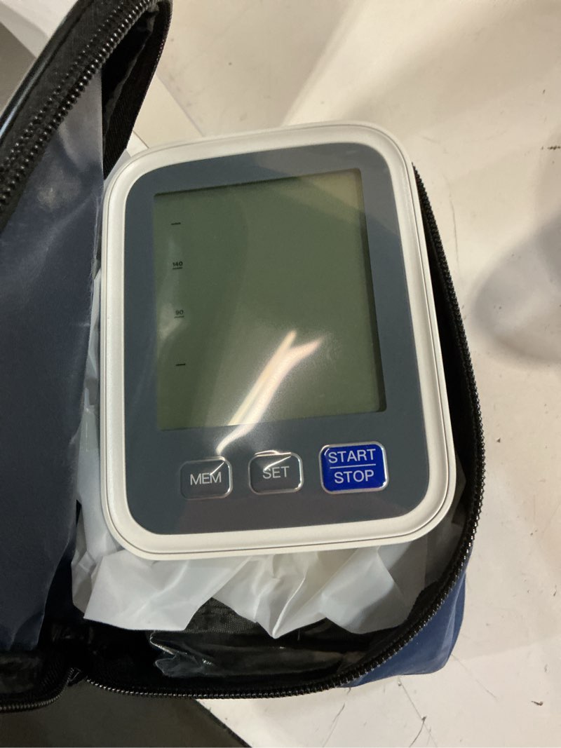 Condition photo showing Good Condition for blood pressure machine upper arm, 2 size cuffs fit arms from medium 9"-17" to extra large xl 13"-21", accurate automatic digital bp kit home use, large backlit lcd, bp monitor dual-user mode medium/large & xl sizes