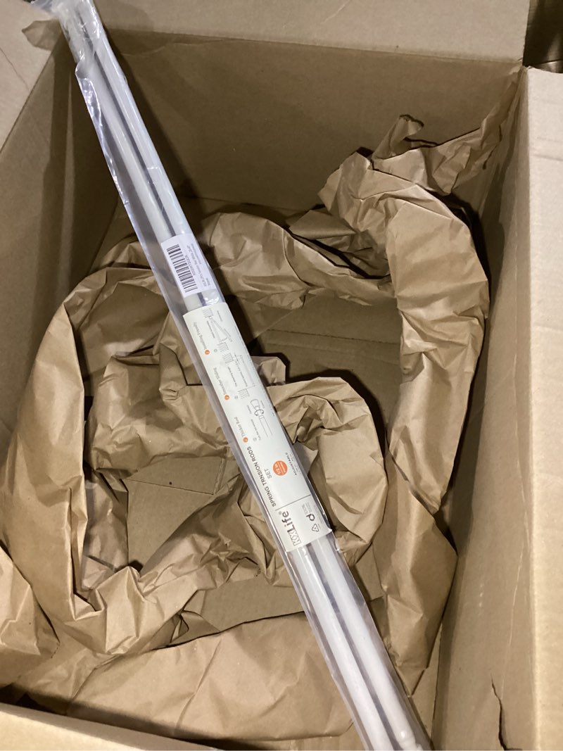 Condition photo showing Good Condition for KXLife 2Pcs Spring Tension Rods for Windows 28 to 49 Inch, Window Rod Bar, Small Tension Rod Expandable Adjustable Curtain Rod for Kitchen Window, Doorway, Bathroom (White) 2 Pcs-White 28-49 Inch