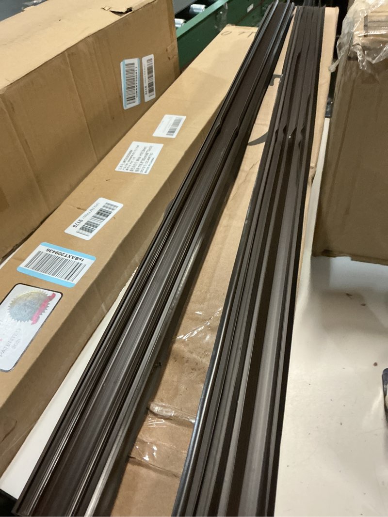 Condition photo showing Good Condition for [2 Pack] 36 Inch Exterior Door Sweep with Vinyl Fins – Under Door Weather Stripping Seal | Bottom Door Seal Strip for Front, Storm, Screen & Garage Doors | Draft Stopper & Rodent Proof (Brown)