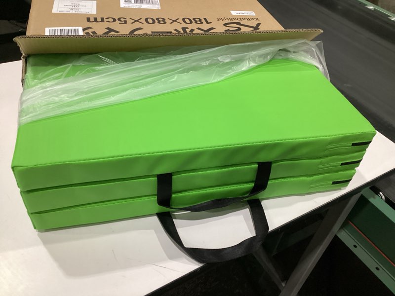 Condition photo showing Good Condition for Gymnastics Mat Folding Stretch Mats 71"x31"x2" Exercise Muscle Training Children Play Horizontal Bar Mat Yoga Sports Soundproof Home Use