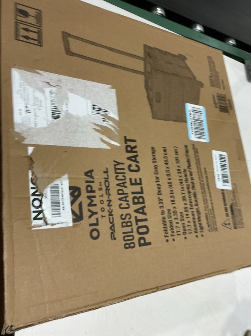 Condition photo showing New/Like New for Olympia Tools 85-010 Grand Pack-N-Roll Portable Tools Carrier with Telescopic Handle, 80 Lb. Load Capacity, Black