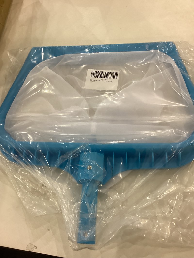 Pool Skimmer Net, Heavy Duty Leaf Rake Cleaning Tool, Fine Mesh Net Bag Catcher Blue