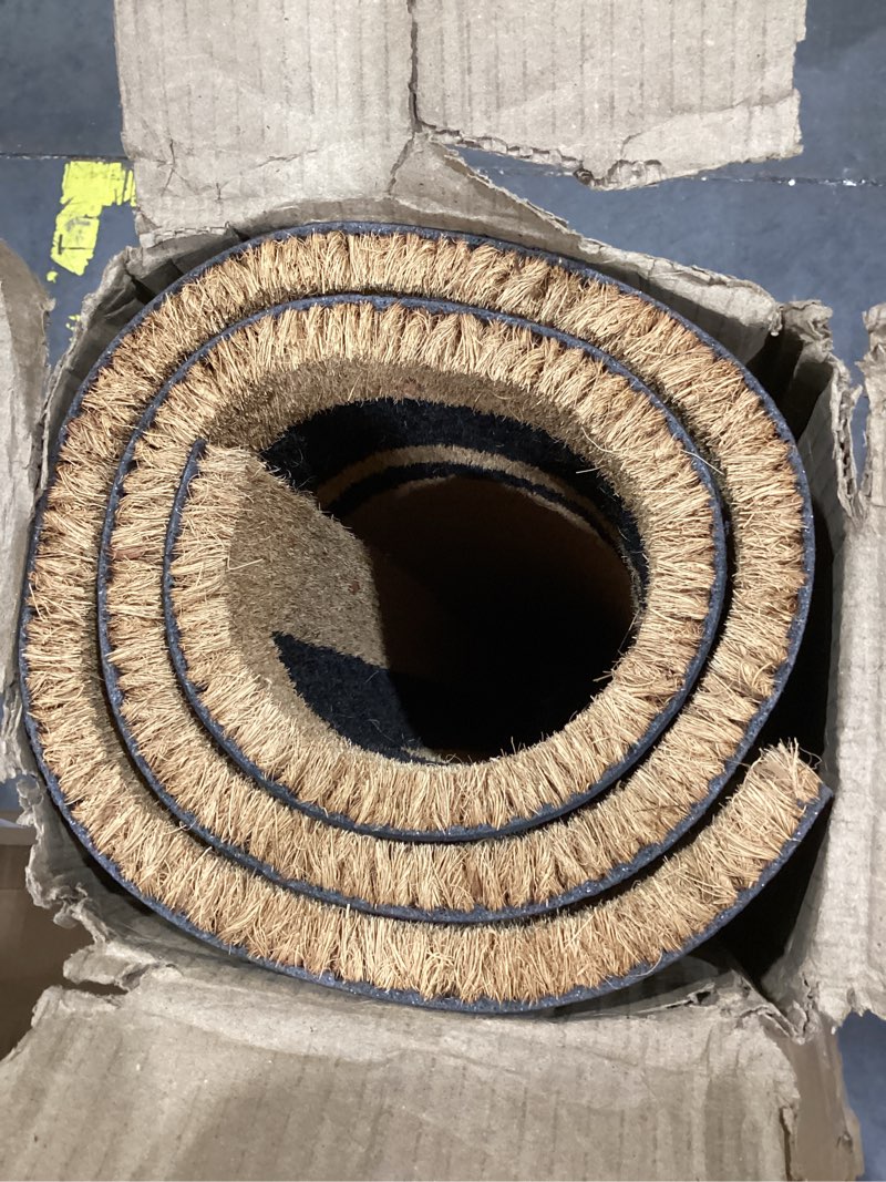 Condition photo showing Good Condition for barnyard designs natural coco coir heavy duty backing doormat - large cute non-slip front door welcome mat for outside entrance or porch entry, brown (30x48, border) border 30x48