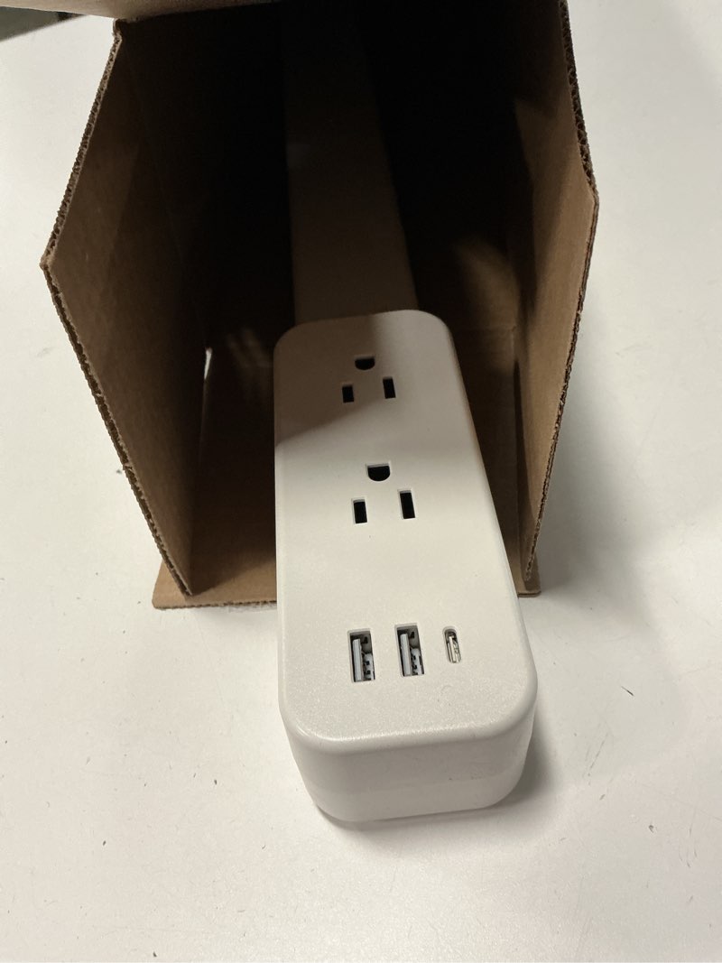 Condition photo showing Good Condition for Electrical Outlet Extender Stick - Features USB-A, USB-C and 2 AC Outlets, Extends 22"-34", Rotates 180° Access Hard-to-Reach Outlets, Wall Plug Power Socket Expander Nightstands, Sofa, Desks and More 2AC, 1 Pack