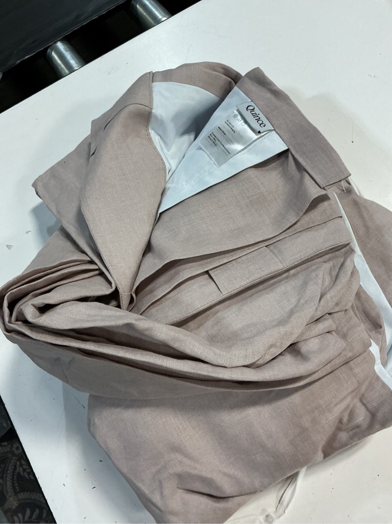 Condition photo showing Good Condition for quince european linen true blackout curtian 96”x96” blush