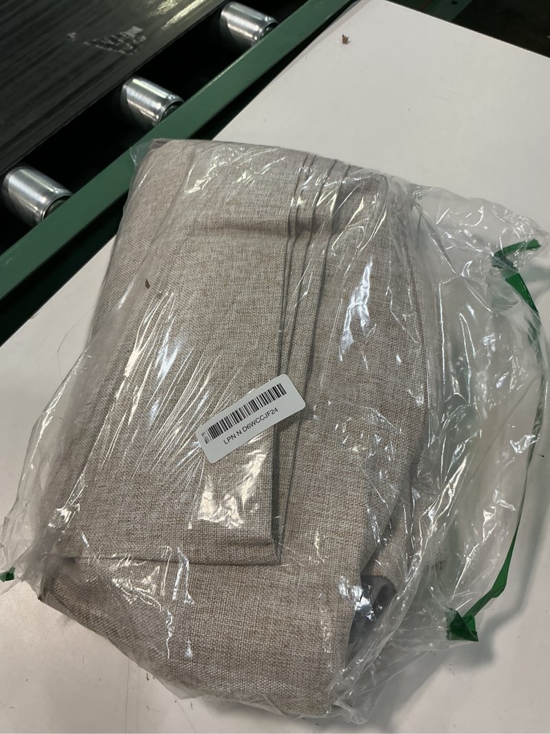 Condition photo showing Good Condition for 100% blackout shield linen blackout curtains for bedroom 84 inches long, back tab/rod pocket living room drapes, thermal insulated blackout curtains 1 panel set, 100" w x 84" l, oatmeal oatmeal 100"w x 84"l (pack of 1)