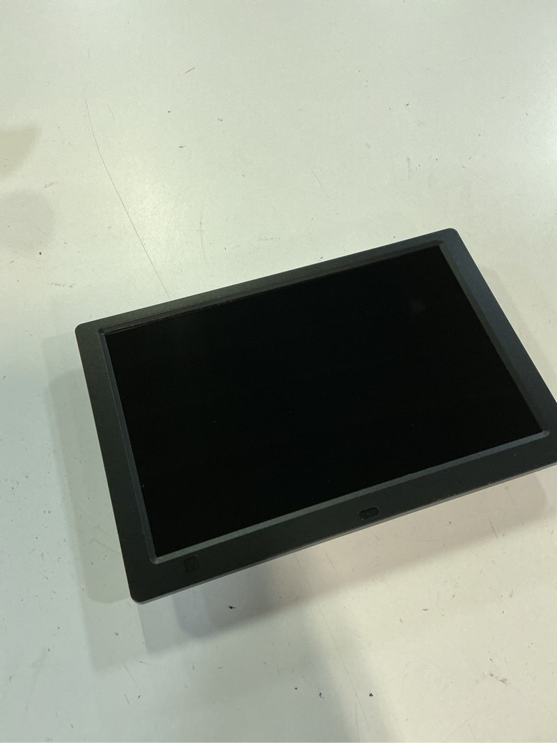 Condition photo showing As Is for (unknown size)aeezo digital picture frame, 10.1 inch digital photo frame with 1280 * 800 hd ips touch screen, smart digital frame built-in 32gb memory, auto-rotate easy setup via aimor app(black)