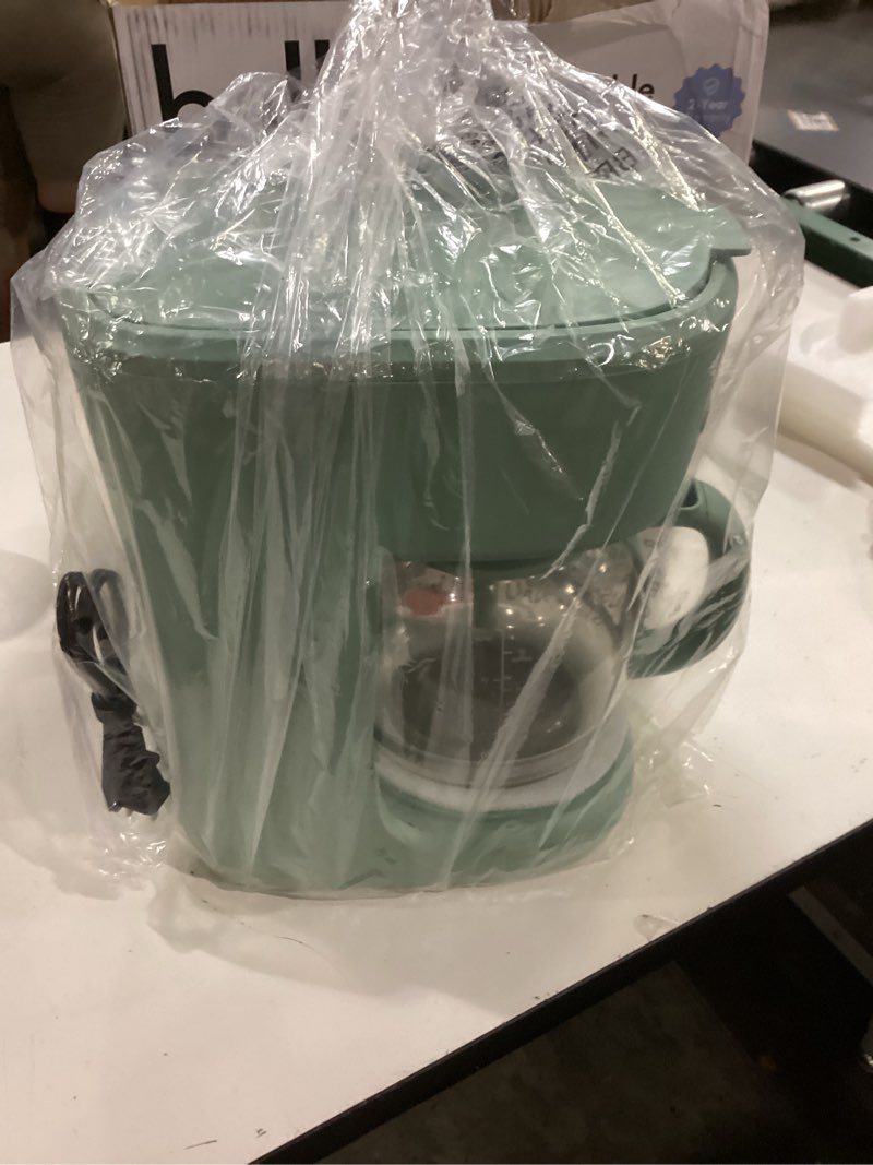 Condition photo showing Good Condition for bella 12 cup programmable coffee marker, reusable dishwasher safe accessories, easy lcd diaply, auto shutoff, 900 watt, seaglass