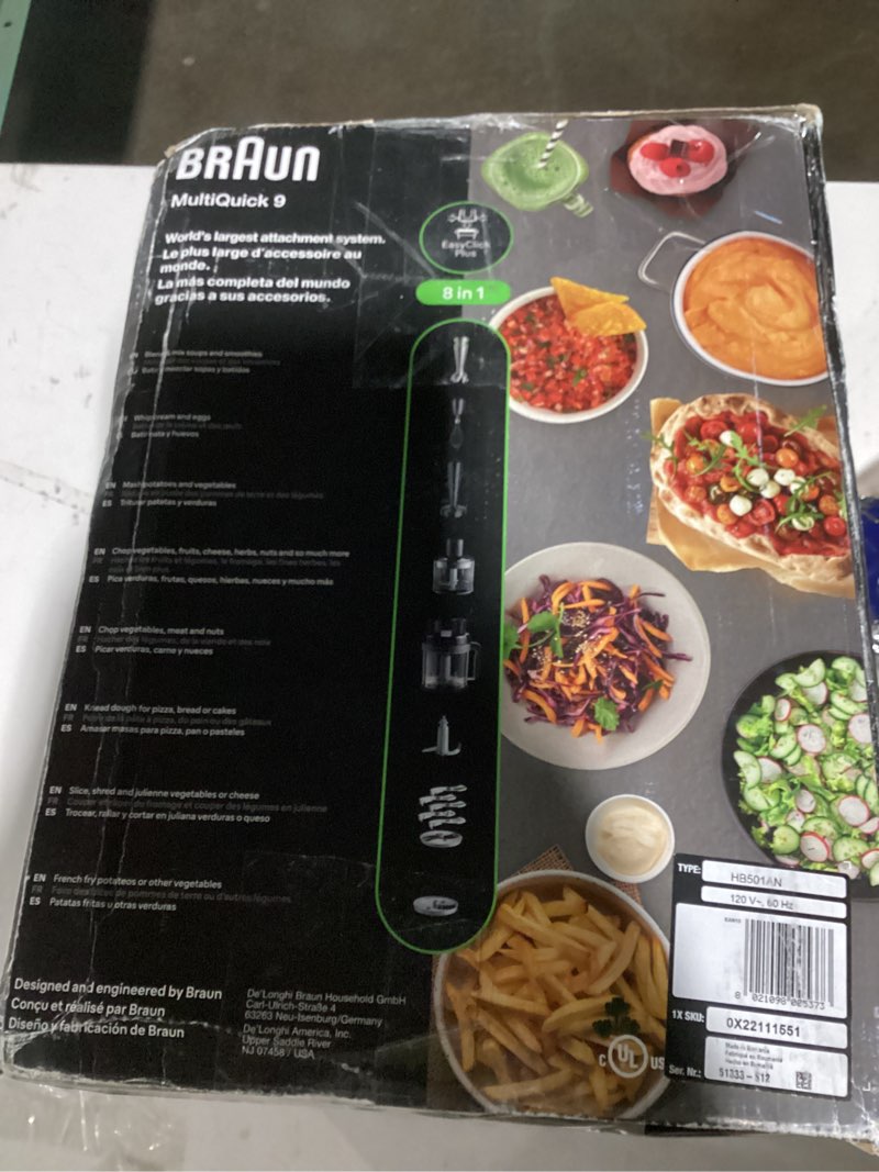 Condition photo showing Good Condition for braun mq9187xl multiquick 9 hand blender with imode technology