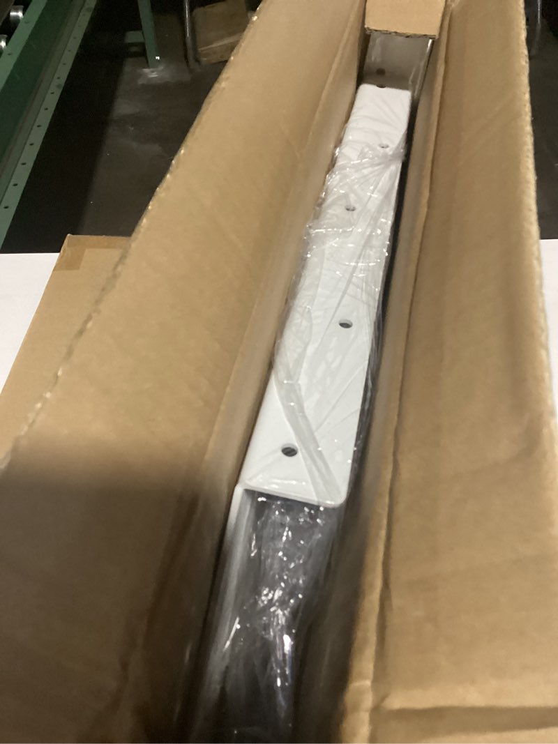 Condition photo showing Good Condition for Blulu One Pair Heavy Duty Commercial Bracket, Countertop Support Bracket, Steel Mounting Reversible Holder Workstation Industrial Support Holder for Shelves Desks(12" x 18",White) 12" x 18" White 2