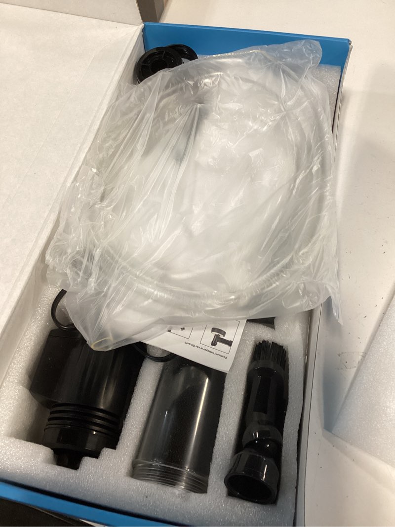 Condition photo showing Good Condition for aqqa electric aquarium gravel cleaner, 6-in-1 fish tank vacuum with anti-clog gravel barrier, sand washer, water changer, filter bag, adjustable flow & water circulation, 211gph for 15+ gallon tanks