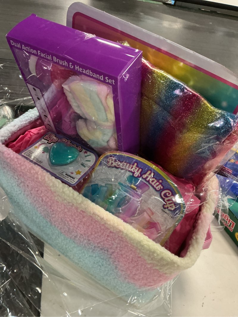 Condition photo showing Good Condition for easter fluffy bunny basket for baby toddler kids, cute easter plush basket for girls tote purse for egg gifts storage multicolor