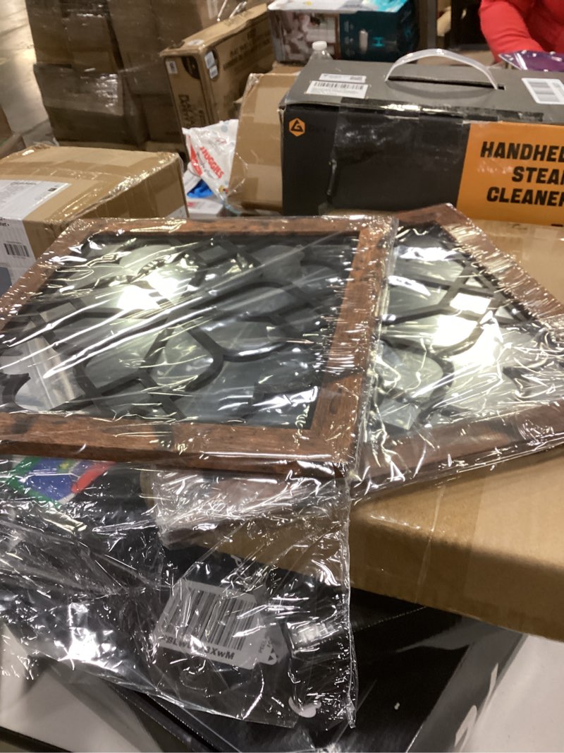 Condition photo showing Good Condition for Wall Mirror Square Wooden Decorative Mirrors for Wall Farmhouse Living Room Hallway Entryway, 2 Pcs, 12inch x 12inch Small Black 2