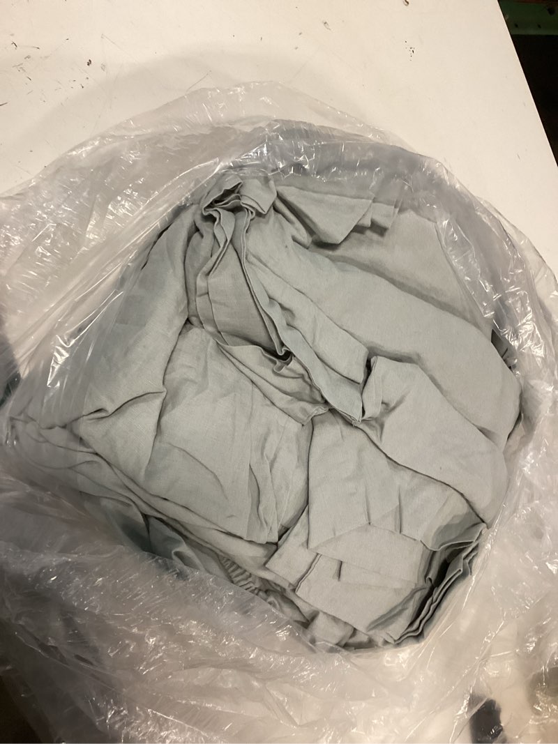 Condition photo showing As Is for european linen sheet set, king, mist
