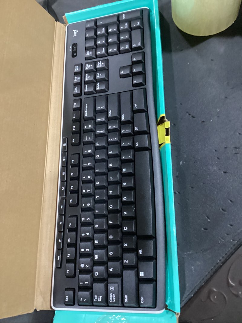 logitech k270 wireless keyboard for windows, 2.4 ghz wireless, full-size, number pad, 8 multimedia keys, 2-year battery life, compatible with pc, laptop, black black 1 pack keyboard