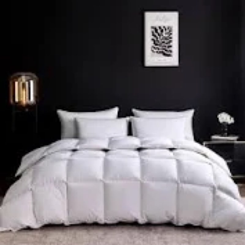 wenersi feather down fiber comforter queen queen(90x90inches), solid