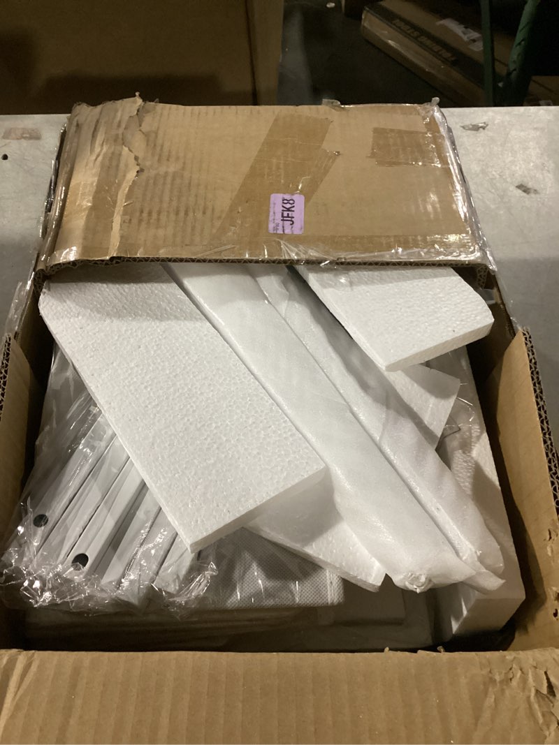 Condition photo showing Good Condition for Tohomeor Narrow Dresser Tall Skinny Storage Tower Vertical Slim Chest of Drawers with Charging Station Small Nightstand Side Table for Bedroom, Bathroom, Small Spaces (White, 4 Drawers) 18.9"D x 9.8"W x 34.4"H (4 Drawers) White