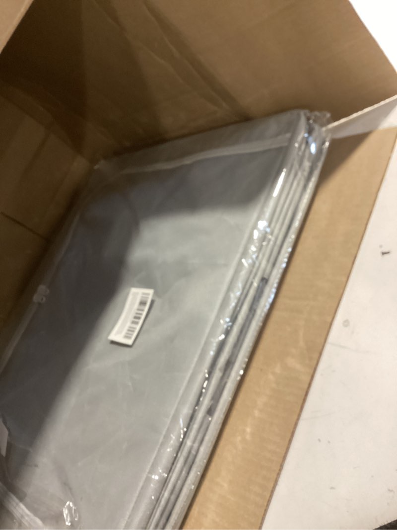 Condition photo showing Good Condition for clothes storage bins with metal frame foldable storage box clothes organizers storage containers for clothes sheets blankets books toys gifts and holiday decorations (66lx3 pack) 66l?19.7“x15.7"x13"? light gray