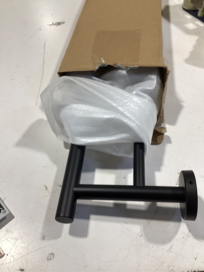 Condition photo showing Good Condition for jqk double towel bar 27 inch, matte black useable length 24 inch 304 stainless steel thicken 0.8mm bath towel rack for bathroom, towel holder wall mount, tb100l24-pb 27 inch matte black