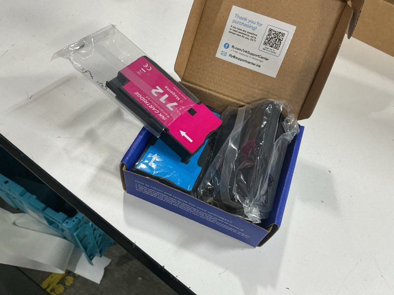 Condition photo showing As Is for 712xl 712 ink cartridges high yield compatible replacement for hp 712xl 712 xl 712 ink cartridges for designjet t650 t630 t230 t210 studio plotter printer (4 pack, black, cyan, yellow, magenta) hn712-4p