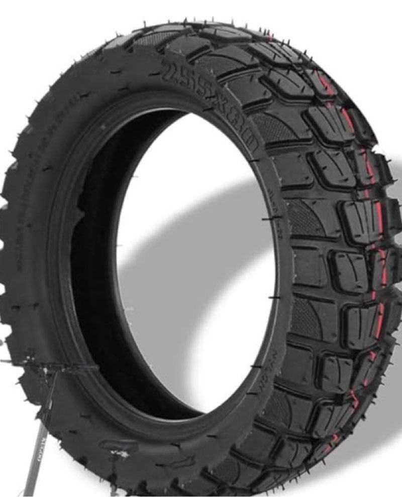 80/65-6 Off-road Vacuum Tire 255x80 10x3-6 Tire Fit for Nanrobot D4 D5 D6/ Joyor S10-S/Yume Y10 /VSE