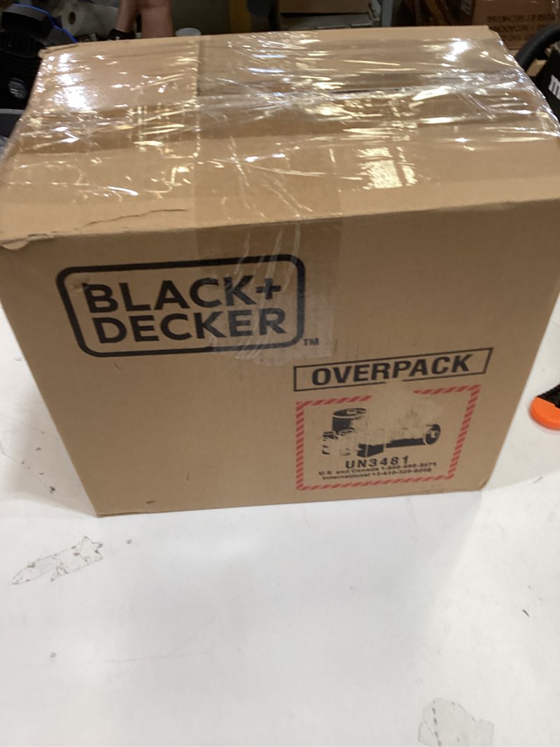 Condition photo showing As Is for this is a black+decker bdh2020fl 20v max lithium flex vacuum with a pet hair brush and floor