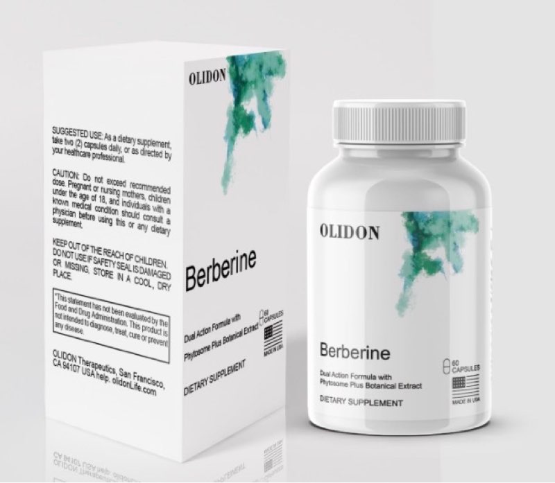 Olidon New Berberine Supplements 1000mg Per Bottle - 30 Servings (60 pcs)