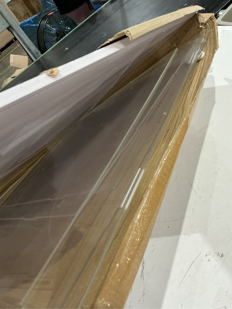 Condition photo showing As Is for mecc openable clear acrylic display case-assemble countertop box with white base for display-clear display box,dustproof protection showcase for figures toys collectibles (22x18x16inch/55x45x40cm)