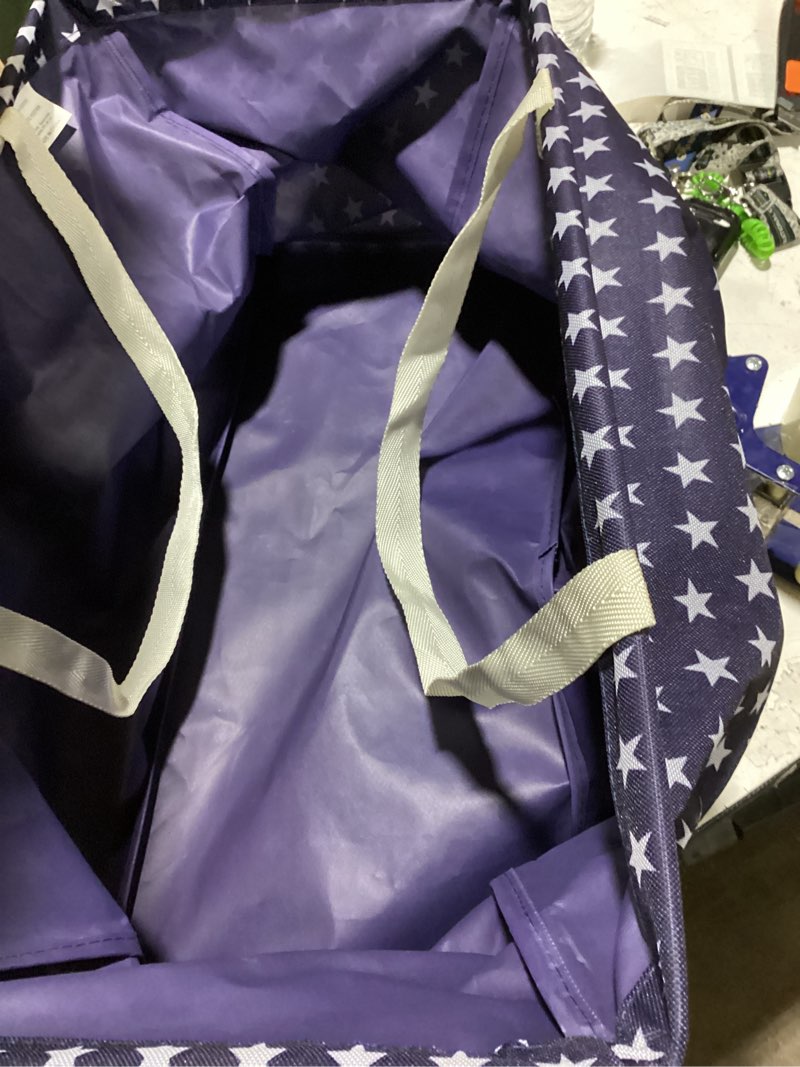 Condition photo showing Good Condition for (similar to) household essentials blue with white stars krush container all-purpose utility tote blue stars classic