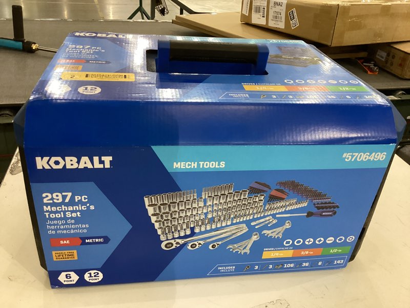 Kobalt 309 -Piece Metric and standard (SAE) Mechanics Tool Set with Hard Case