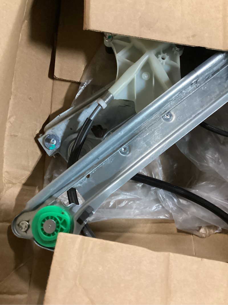 Condition photo showing As Is for dorman 751-842 front passenger side power window regulator and motor assembly compatible with select chevrolet models