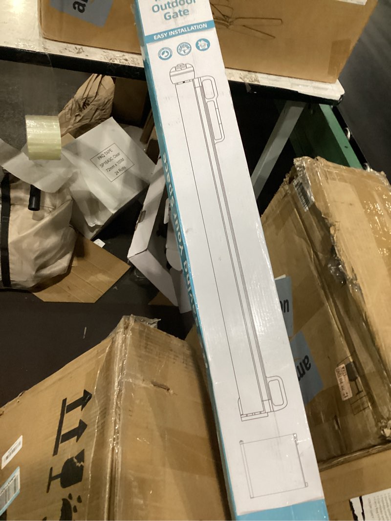 Condition photo showing Good Condition for white 54” indoor outdoor gate