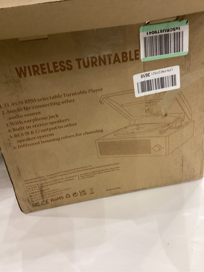wireless turntable player