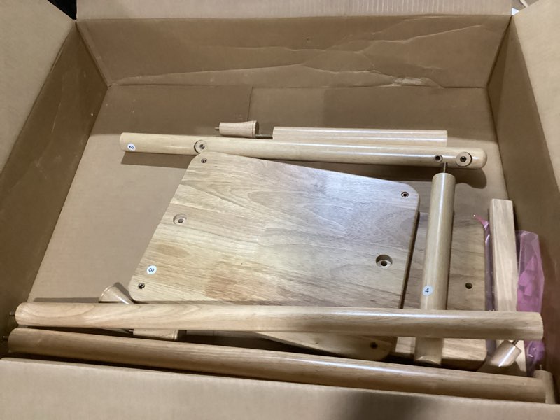 Condition photo showing As Is for Solid Wood Coat Rack Freestanding Clothing Rack with Wheels & 2 Shelves Storage & 5 Hooks Heavy Duty Clothes Rack Wood Coat Tree Stand Hat Hanger Rack for Corner Bedroom Entryway Living Room Hotel Natural Wood S – L: 15.7" x W: 11.8" x H: 70" (With Wheels)