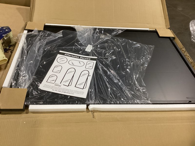 Condition photo showing Good Condition for Window Mirrors for Wall Decor, Wall Mirrors Decorative Window Pane 24 x 36, Rectangular Metal Framed Wall Mounted Mirrors for Bedroom, Living Room, Dining Room, Entryway, Bathroom, Fireplace Black 36"L x 24"W